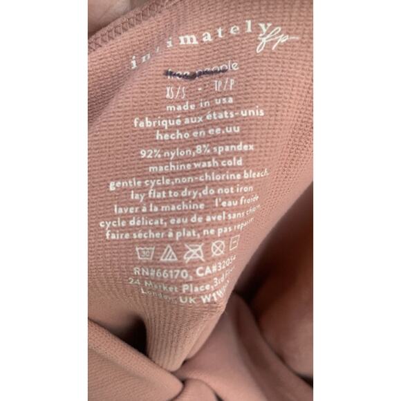 NWOT FREE PEOPLE Intimately Peach Seamless Low Back Catsuit Jumpsuit Long XS/S - Picture 7 of 8